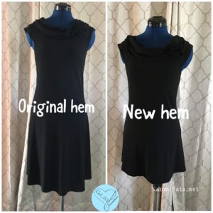 how to shorten a jersey dress How to shorten a Knit dress or skirt on a home sewing machine