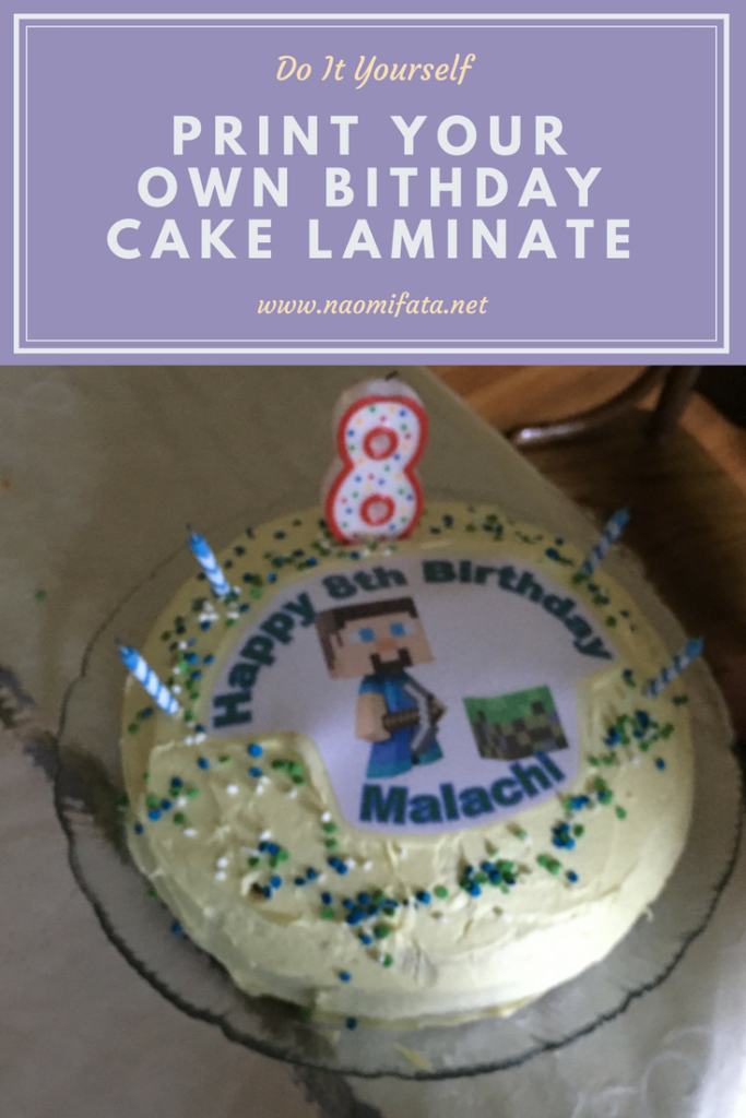 do it yourself birthday cake laminate