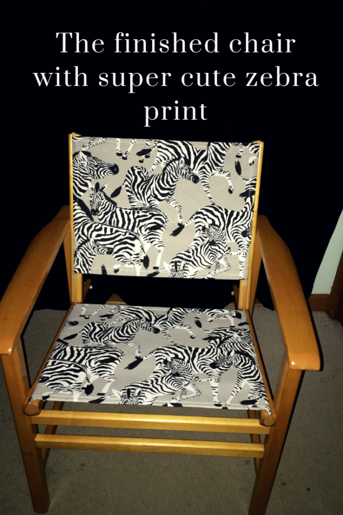 Learn how to replace the fabric on a director's chair. There are just two rectangular pieces of fabric with channels for the plastic tubing to hold in the fabric.
