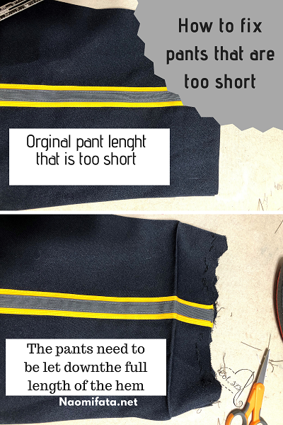 How to shorten a pair of pants without sewing or adding material to the  bottom - Quora