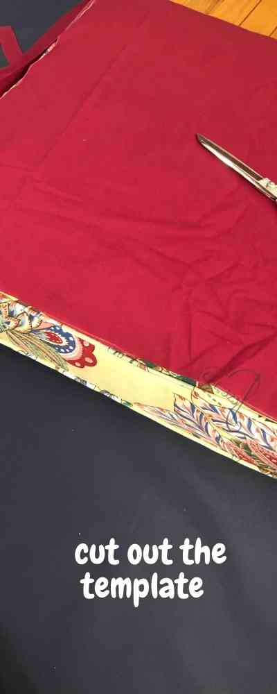 Cut out the cushions using a template