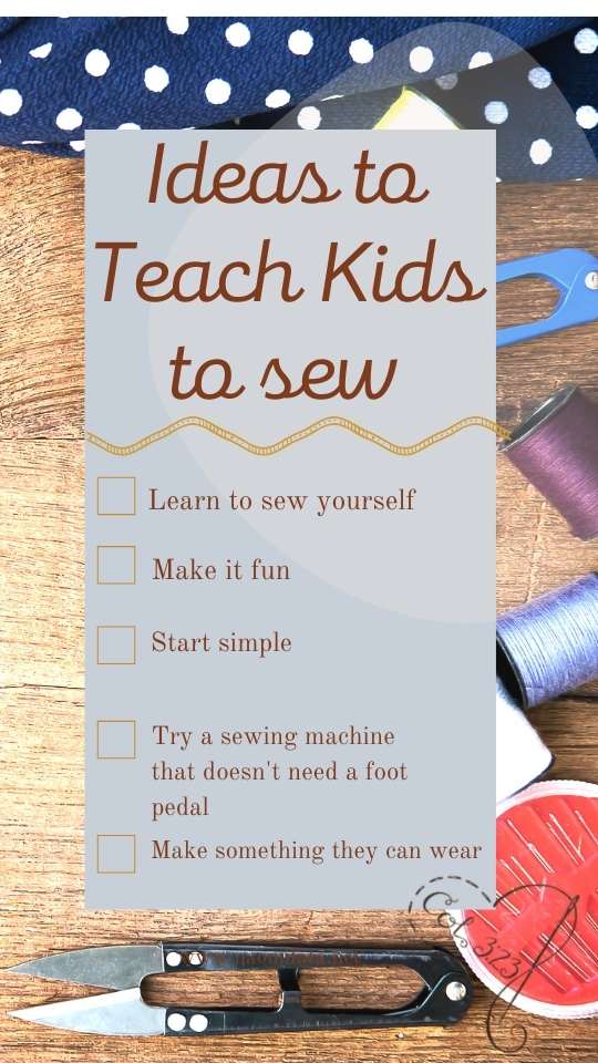 teach kids basic sewing skills