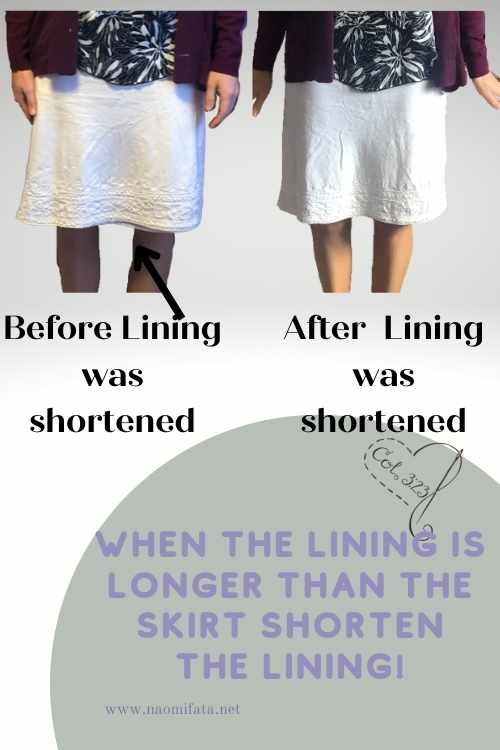 Easy ways to shorten lining